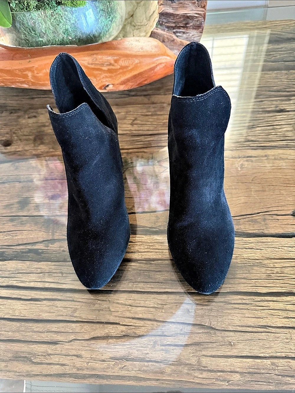Steve Madden Black Suede Ankle Booties